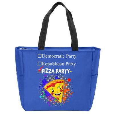 Democratic Republican Pizza Party Zip Tote Bag