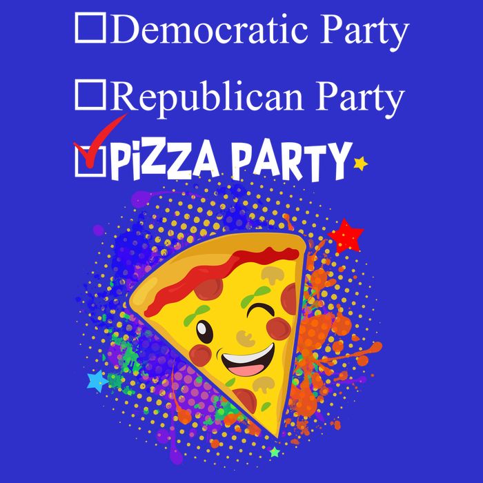 Democratic Republican Pizza Party Zip Tote Bag
