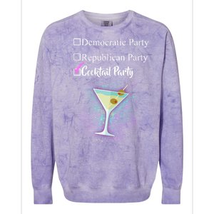 Democratic Republican Wine Party Colorblast Crewneck Sweatshirt