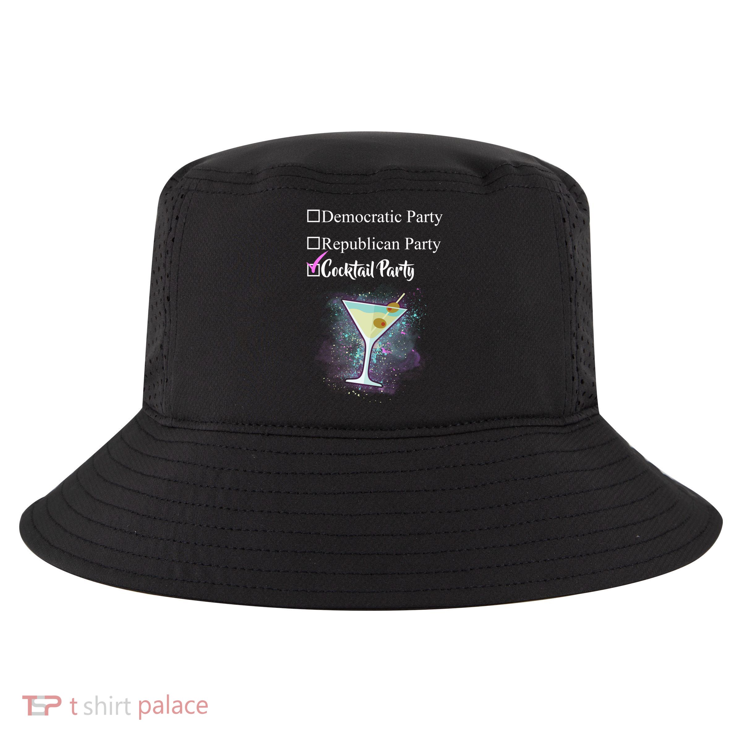 Democratic Republican Wine Party Cool Comfort Performance Bucket Hat