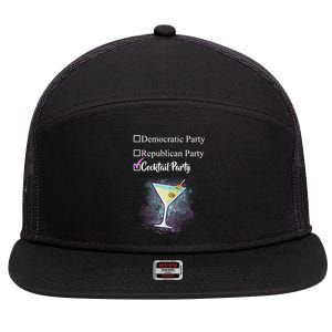 Democratic Republican Wine Party 7 Panel Mesh Trucker Snapback Hat