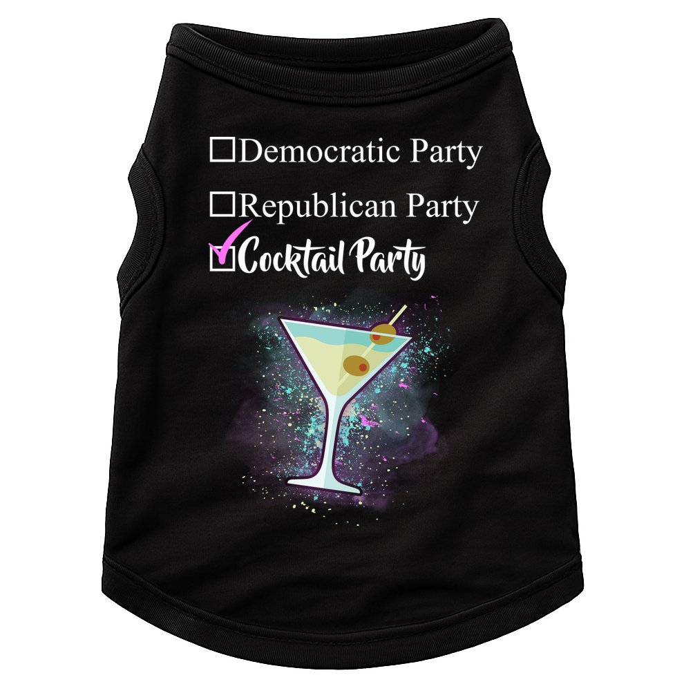 Democratic Republican Wine Party Doggie Tank