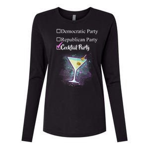 Democratic Republican Wine Party Womens Cotton Relaxed Long Sleeve T-Shirt