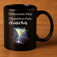 Democratic Republican Wine Party 11oz C Handle Ceramic Mug