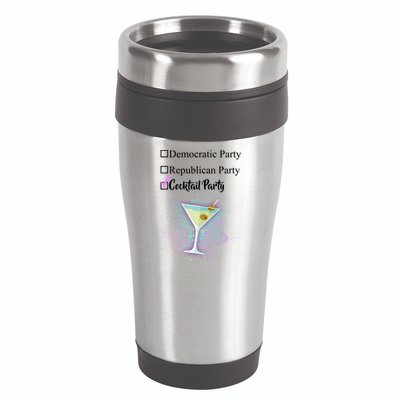 Democratic Republican Wine Party 16oz Travel Tumbler