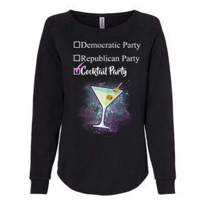 Democratic Republican Wine Party Womens California Wash Sweatshirt