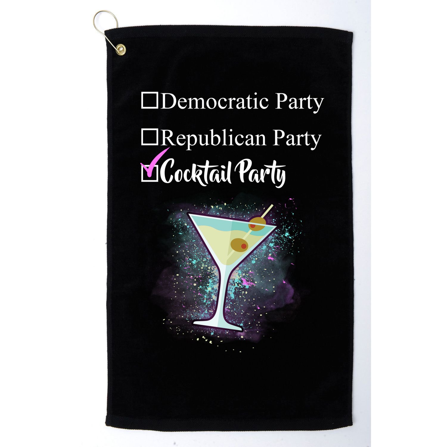 Democratic Republican Wine Party Golf Towel
