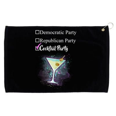 Democratic Republican Wine Party Grommeted Golf Towel