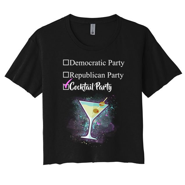Democratic Republican Wine Party Crop Top
