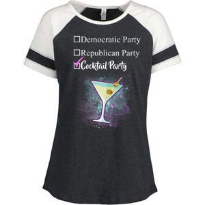 Democratic Republican Wine Party Enza Ladies Jersey Colorblock Tee