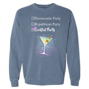 Democratic Republican Wine Party Garment-Dyed Sweatshirt