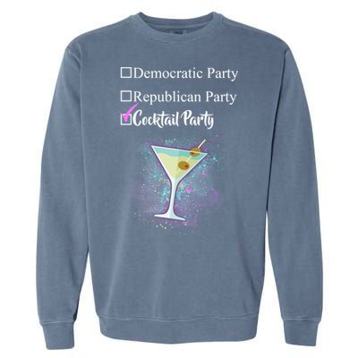 Democratic Republican Wine Party Garment-Dyed Sweatshirt