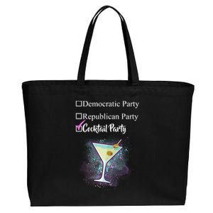 Democratic Republican Wine Party Cotton Canvas Jumbo Tote