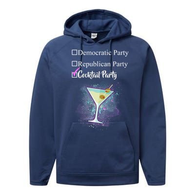 Democratic Republican Wine Party Performance Fleece Hoodie