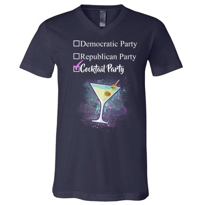 Democratic Republican Wine Party V-Neck T-Shirt