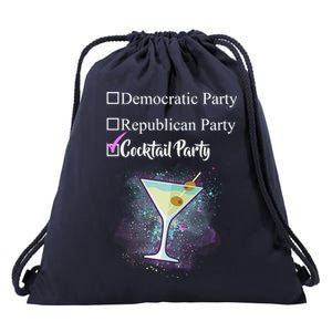 Democratic Republican Wine Party Drawstring Bag