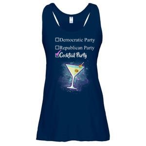 Democratic Republican Wine Party Ladies Essential Flowy Tank