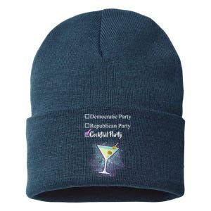 Democratic Republican Wine Party Sustainable Knit Beanie