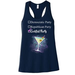 Democratic Republican Wine Party Women's Racerback Tank