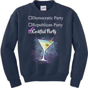 Democratic Republican Wine Party Kids Sweatshirt