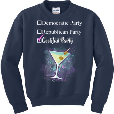 Democratic Republican Wine Party Kids Sweatshirt