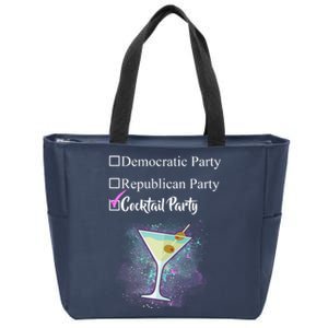 Democratic Republican Wine Party Zip Tote Bag