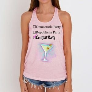 Democratic Republican Wine Party Women's Knotted Racerback Tank