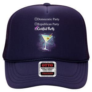 Democratic Republican Wine Party High Crown Mesh Back Trucker Hat