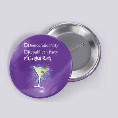 Democratic Republican Wine Party Button