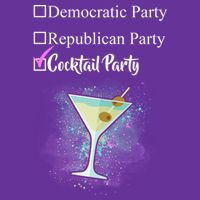 Democratic Republican Wine Party Button