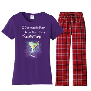 Democratic Republican Wine Party Women's Flannel Pajama Set