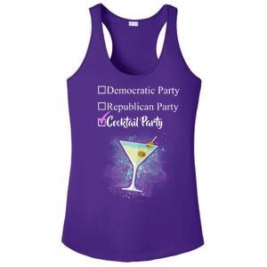 Democratic Republican Wine Party Ladies PosiCharge Competitor Racerback Tank