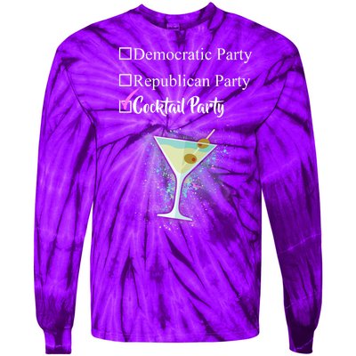 Democratic Republican Wine Party Tie-Dye Long Sleeve Shirt