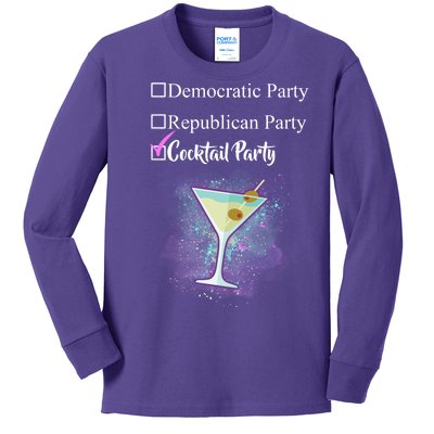 Democratic Republican Wine Party Kids Long Sleeve Shirt