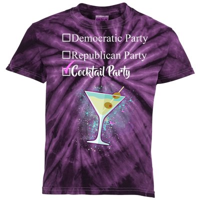 Democratic Republican Wine Party Kids Tie-Dye T-Shirt