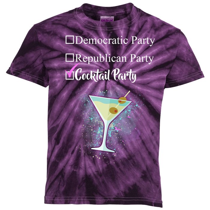 Democratic Republican Wine Party Kids Tie-Dye T-Shirt