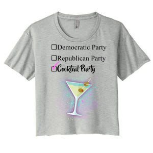 Democratic Republican Wine Party Women's Crop Top Tee