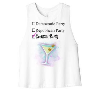 Democratic Republican Wine Party Women's Racerback Cropped Tank