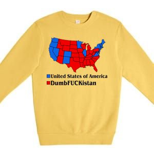 Democratic United States of America Vs. Dumfuckistan Resistance Resist Anti Trump Premium Crewneck Sweatshirt