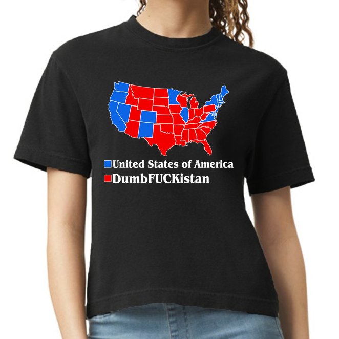 Democratic United States of America Vs. Dumfuckistan Resistance Resist Anti Trump Comfort Colors Boxy T-Shirt