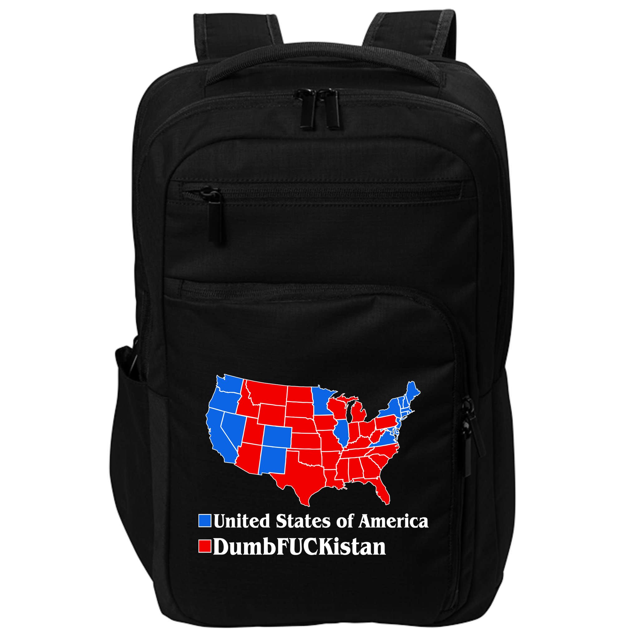 Democratic United States of America Vs. Dumfuckistan Resistance Resist Anti Trump Impact Tech Backpack