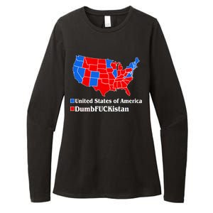 Democratic United States of America Vs. Dumfuckistan Resistance Resist Anti Trump Womens CVC Long Sleeve Shirt