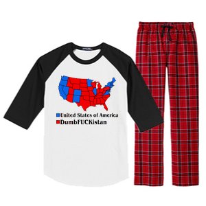 Democratic United States of America Vs. Dumfuckistan Resistance Resist Anti Trump Raglan Sleeve Pajama Set