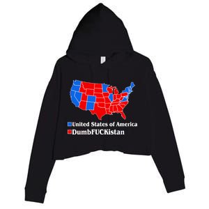 Democratic United States of America Vs. Dumfuckistan Resistance Resist Anti Trump Crop Fleece Hoodie