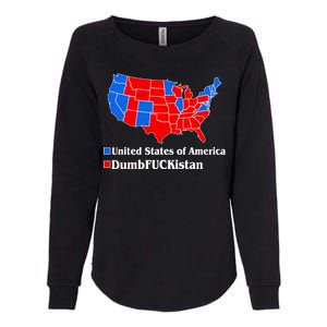 Democratic United States of America Vs. Dumfuckistan Resistance Resist Anti Trump Womens California Wash Sweatshirt