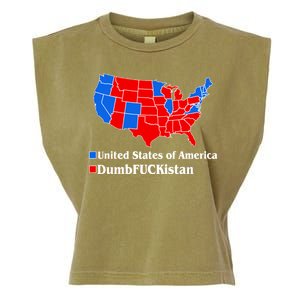 Democratic United States of America Vs. Dumfuckistan Resistance Resist Anti Trump Garment-Dyed Women's Muscle Tee