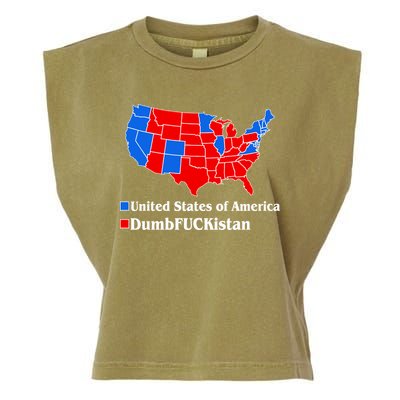 Democratic United States of America Vs. Dumfuckistan Resistance Resist Anti Trump Garment-Dyed Women's Muscle Tee