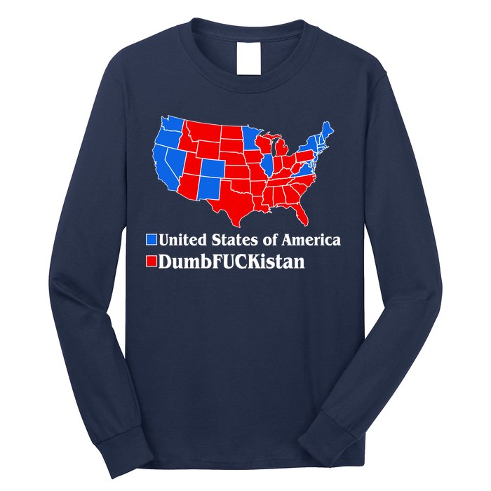 Democratic United States of America Vs. Dumfuckistan Resistance Resist Anti Trump Long Sleeve Shirt