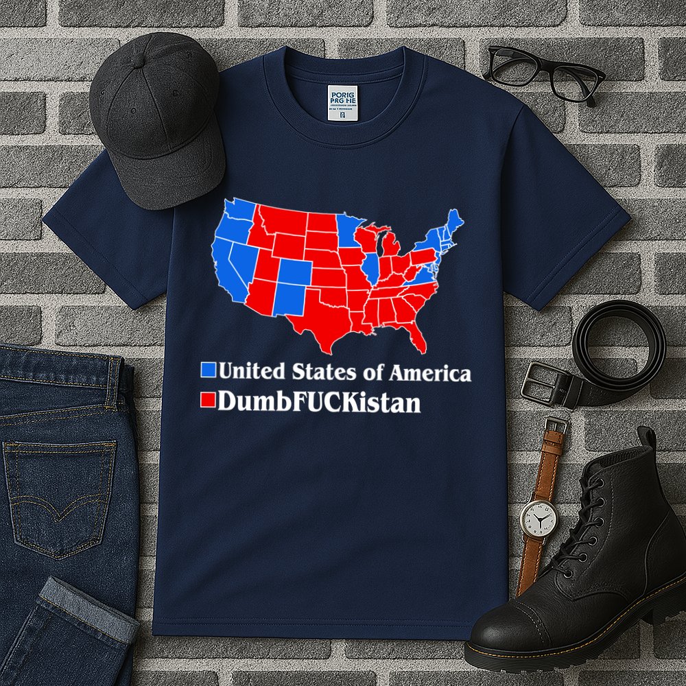 Democratic United States of America Vs. Dumfuckistan Resistance Resist Anti Trump Tall T-Shirt