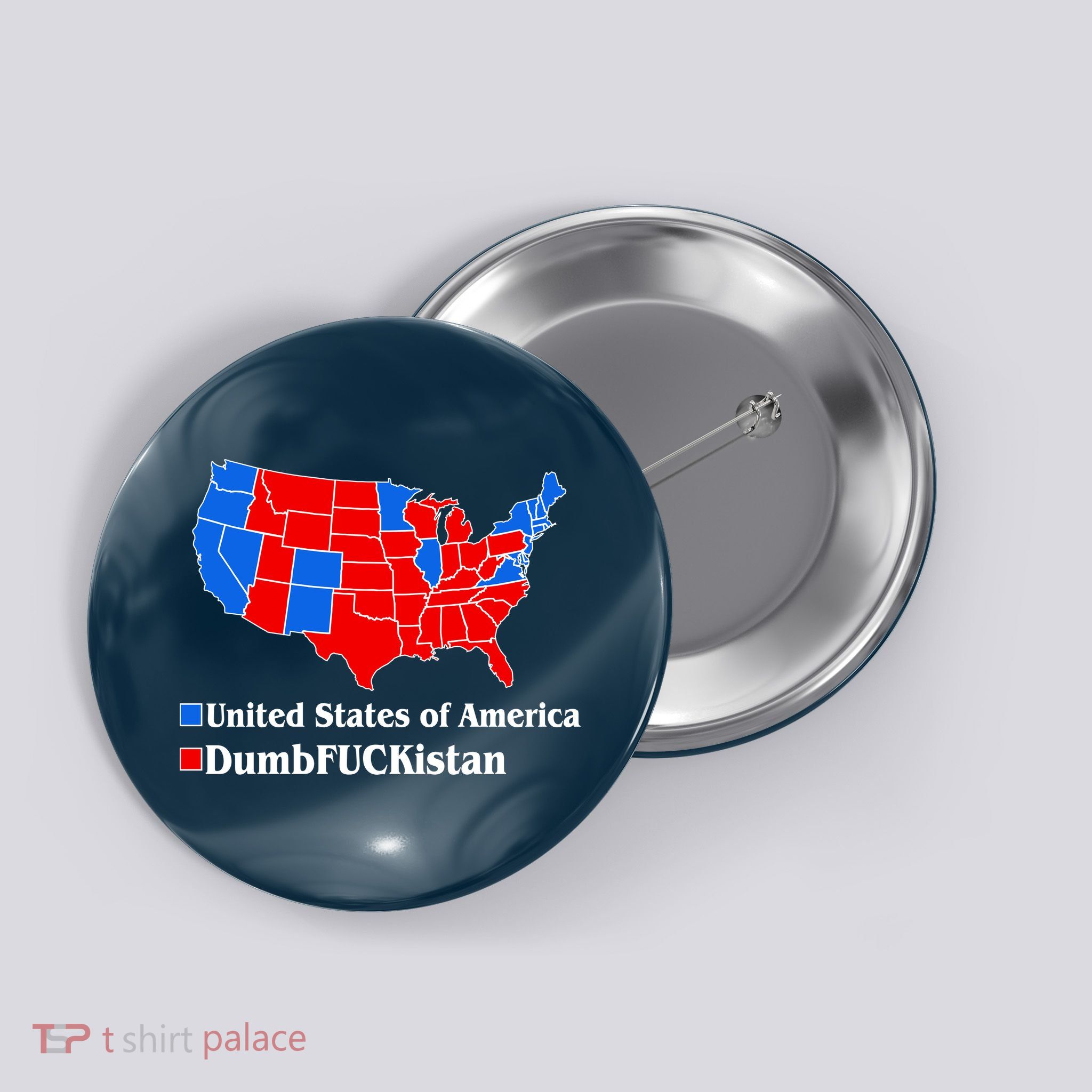Democratic United States of America Vs. Dumfuckistan Resistance Resist Anti Trump Button